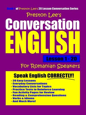 cover image of Preston Lee's Conversation English For Romanian Speakers Lesson 1